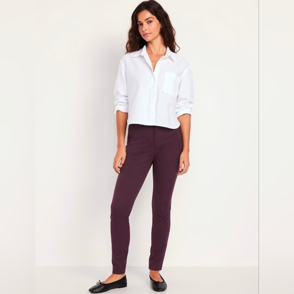 Old Navy Burgundy Pixe Pants High-Rise